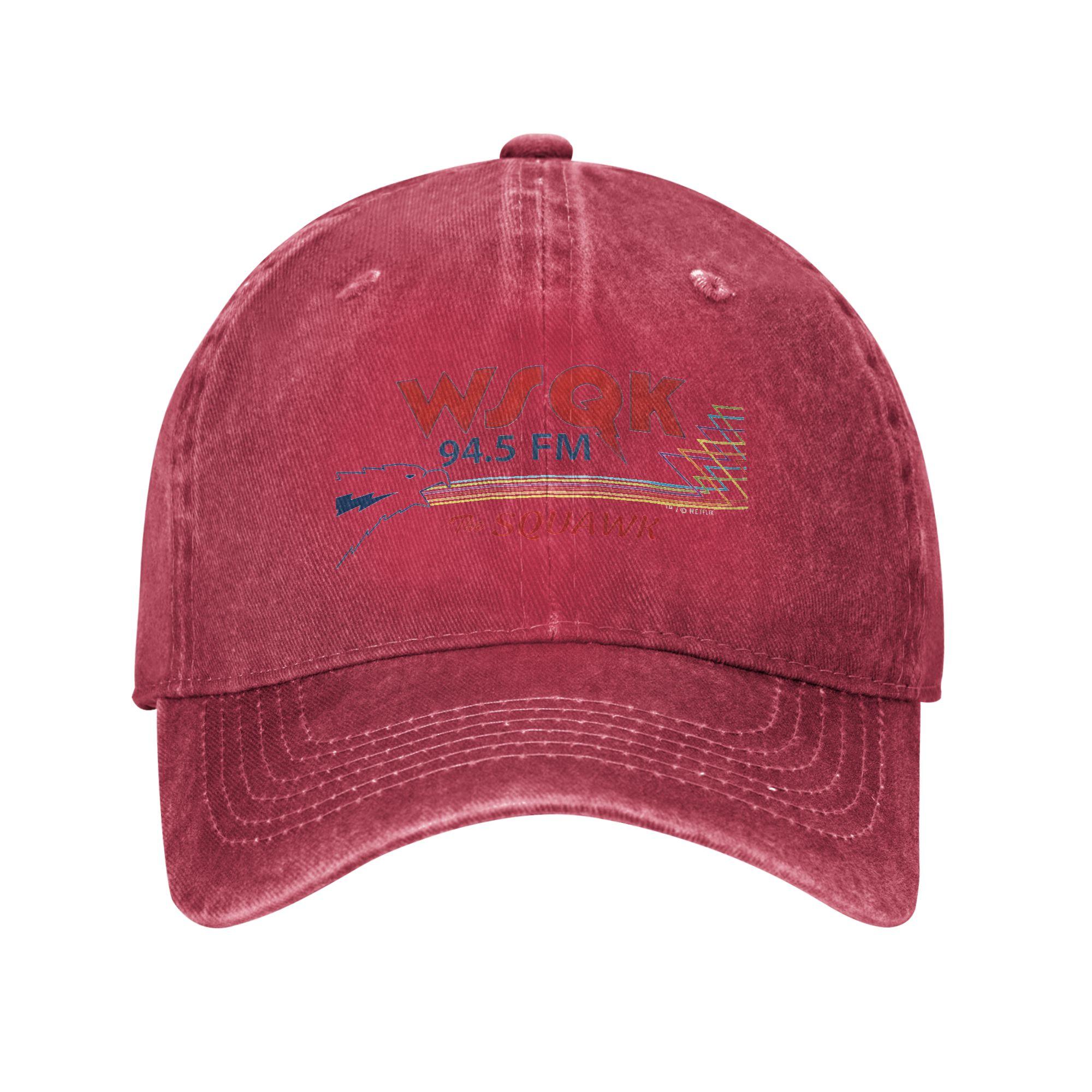 

Spring WSQK The Squawk FM Baseball Cap Sun Steve Dropshipping Print Washed Trucker Hat Unisex-Teens Tennis Skate Baseball Caps One Size красный