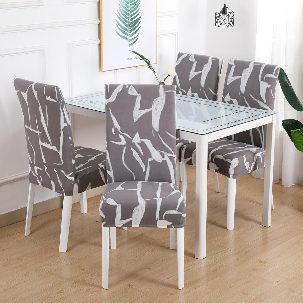 Elegant Floral Botanical Pattern Chair Covers, Universal Elastic Full Coverage Dining Room Chair Slipcover Protectors