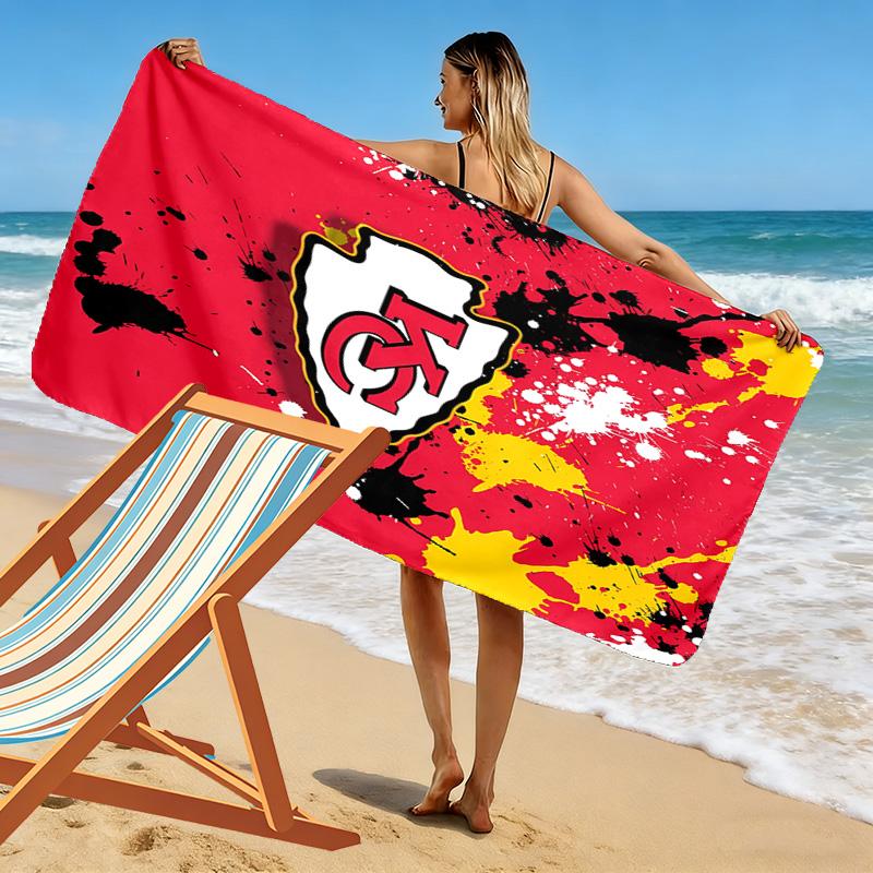 Kansas City Print Beach Towel, Large Soft Quick Dry Towel for Beach Camping Swimming