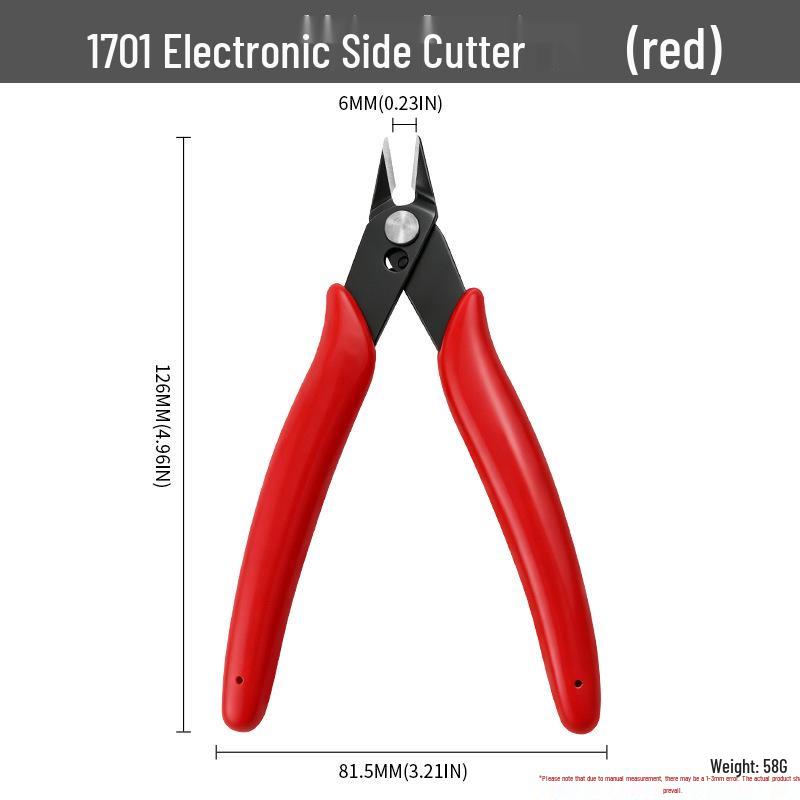 170II Side Cutter Nippers for Model Making DIY - Angled Ruyi Pliers красный