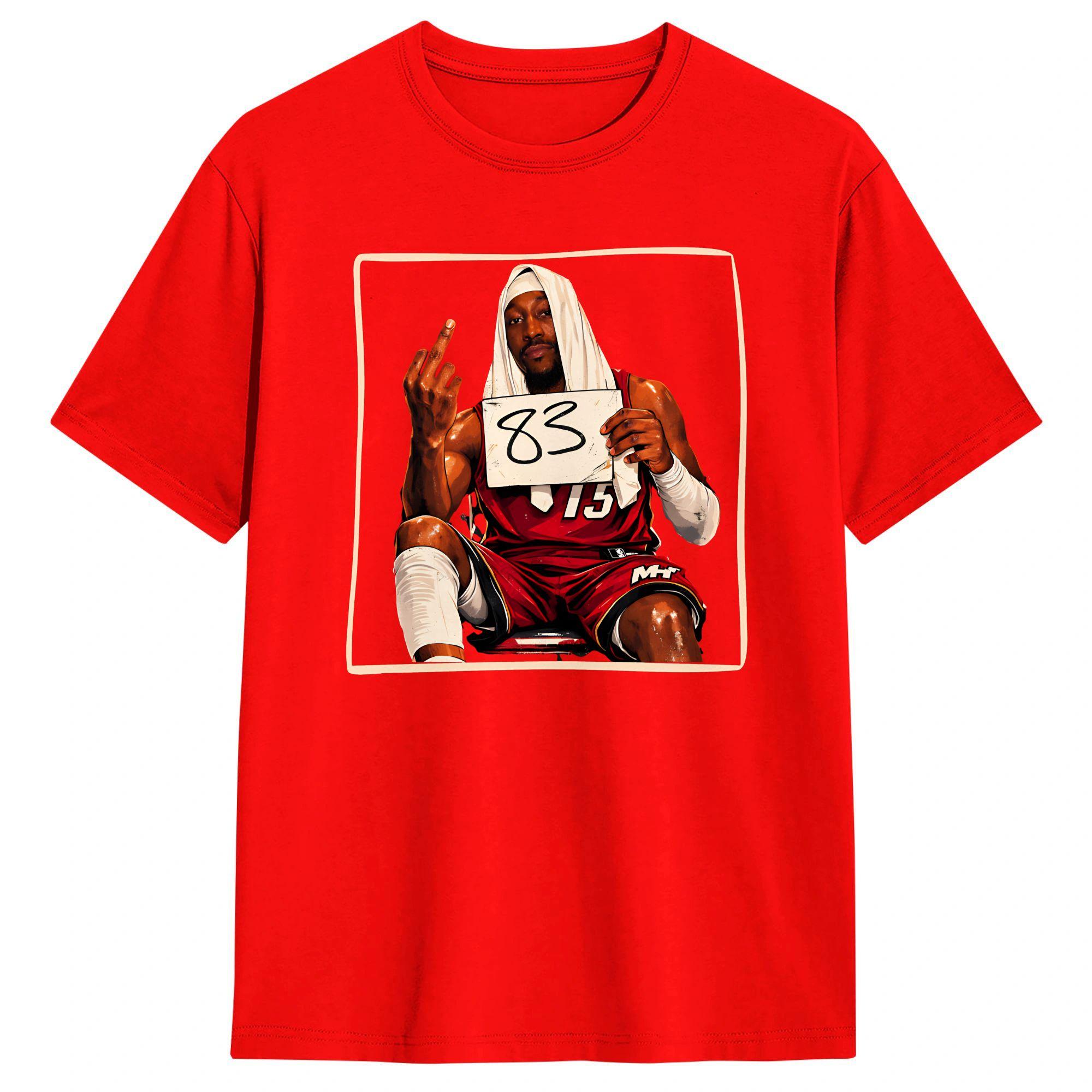 Bam Adebayo 83 TShirt Summer  Hip Hop T Shirts Unisex Cotton ONeck Oversized Top Tees ShortSleeve Classic Tops S