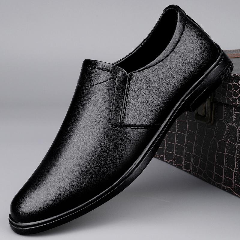 

Fashion Men Fashion Leather Loafers Shoes Mens Party Business Negotiation Social Office Shoes Comfort Hand Sewn Thread Round Toe Shoes 46