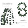 72-Piece Eucalyptus Vine Artificial Leaves for Indoor Ceiling and Wall Decor