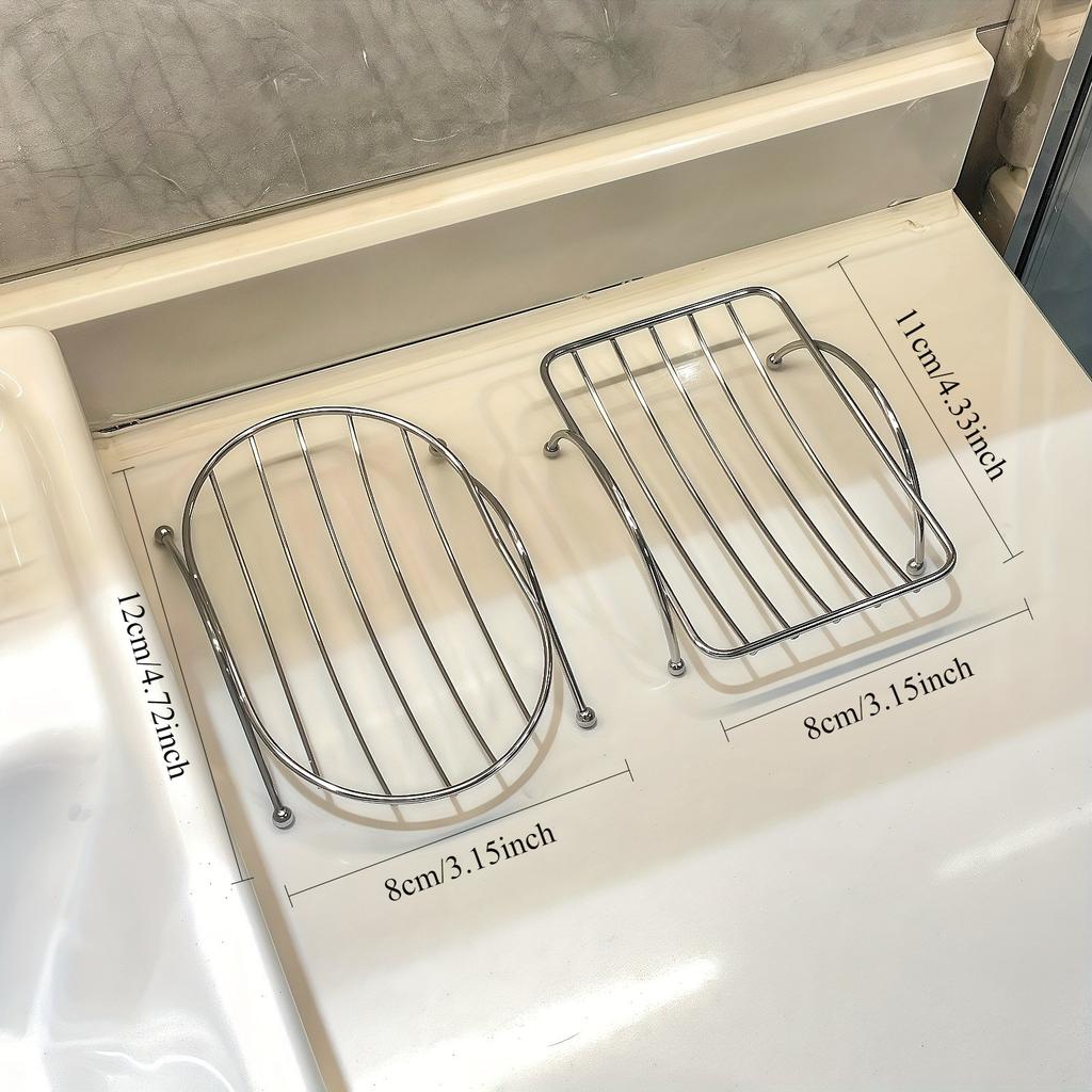 Seifenschalen aus Edelstahl Rostbeständiger Sparer-Korb für Badezimmer Toilette Dusche Seifenhalter Etui Marke Küchenzubehör