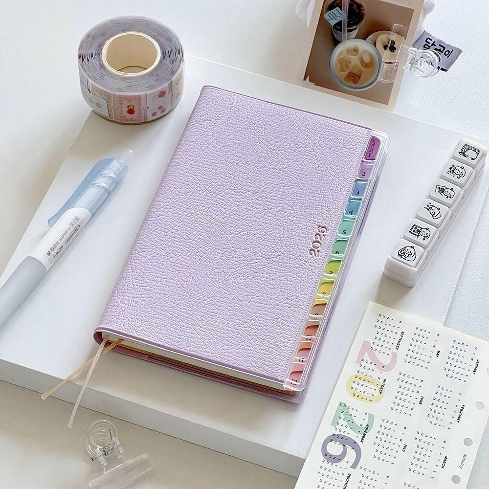 PU Leather Agenda Book 220 Pages To Do List Notepad Cute 2026 Planner  School Supplies