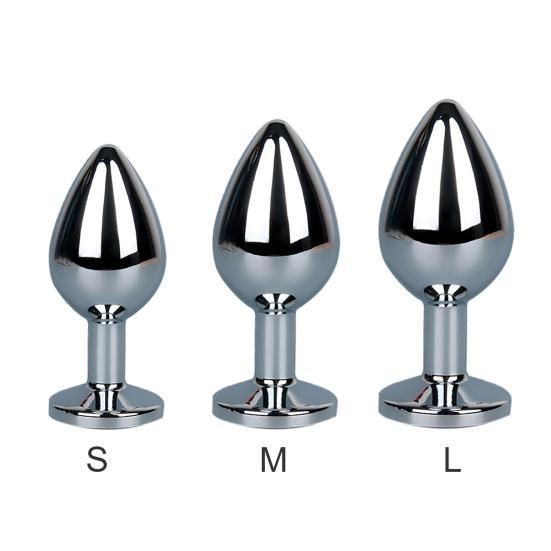 Analplug aus Edelstahl mit glatter Oberfläche und einfacher Einführung für den Vergnügungssport bei Erwachsenen