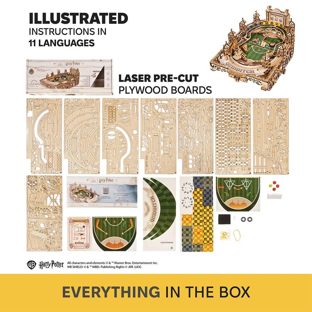 Ugears Harry Potter Quidditch Flipper Holzbastelset Ohne Kleber oder Werkzeuge 70231 Puzzle, & Modelle, Erforderlich, Erwachsene,