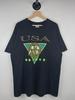 Vintage 90s USA Boxing Black Tee Size XL