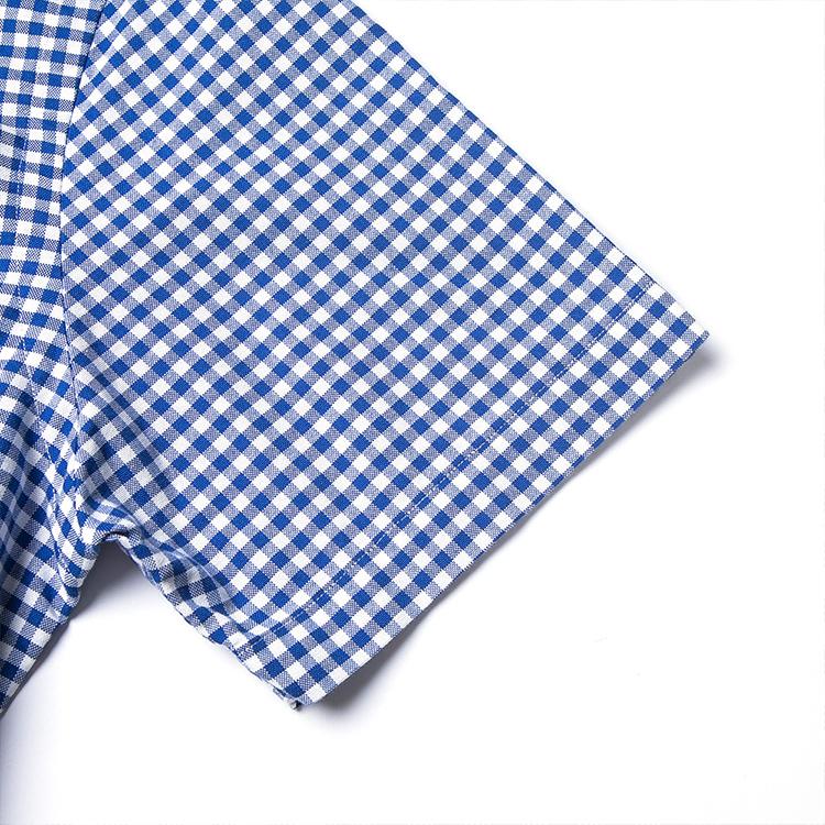 Polo Ralph Lauren Ss23 Check Logo Embroidered Single-Breasted Short Sleeve Shirt Men Shirts Blue 710802652-005