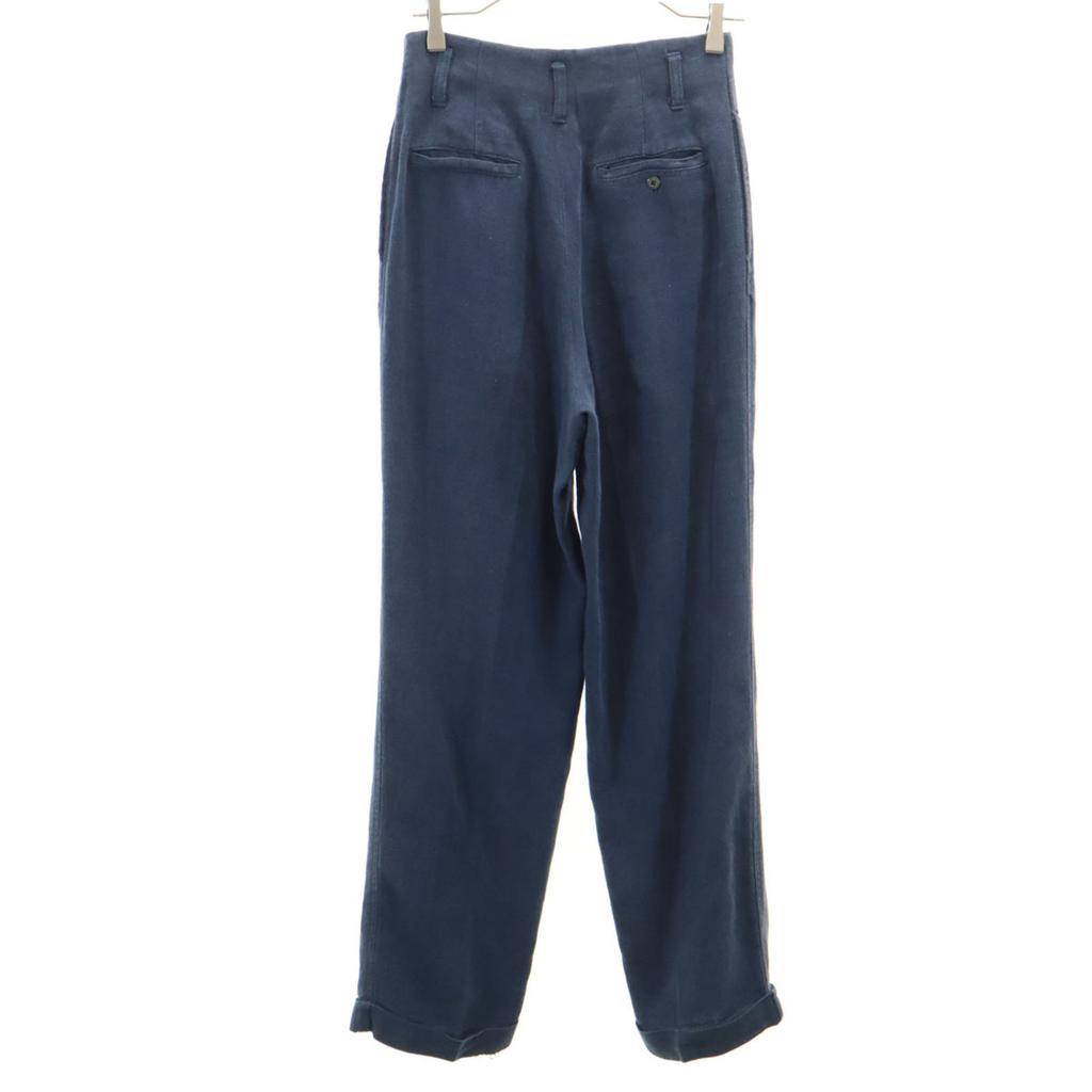 RALPH RALPH LAUREN linnen tack Tapered broek 7 Marineblauw Dames Gebruikt