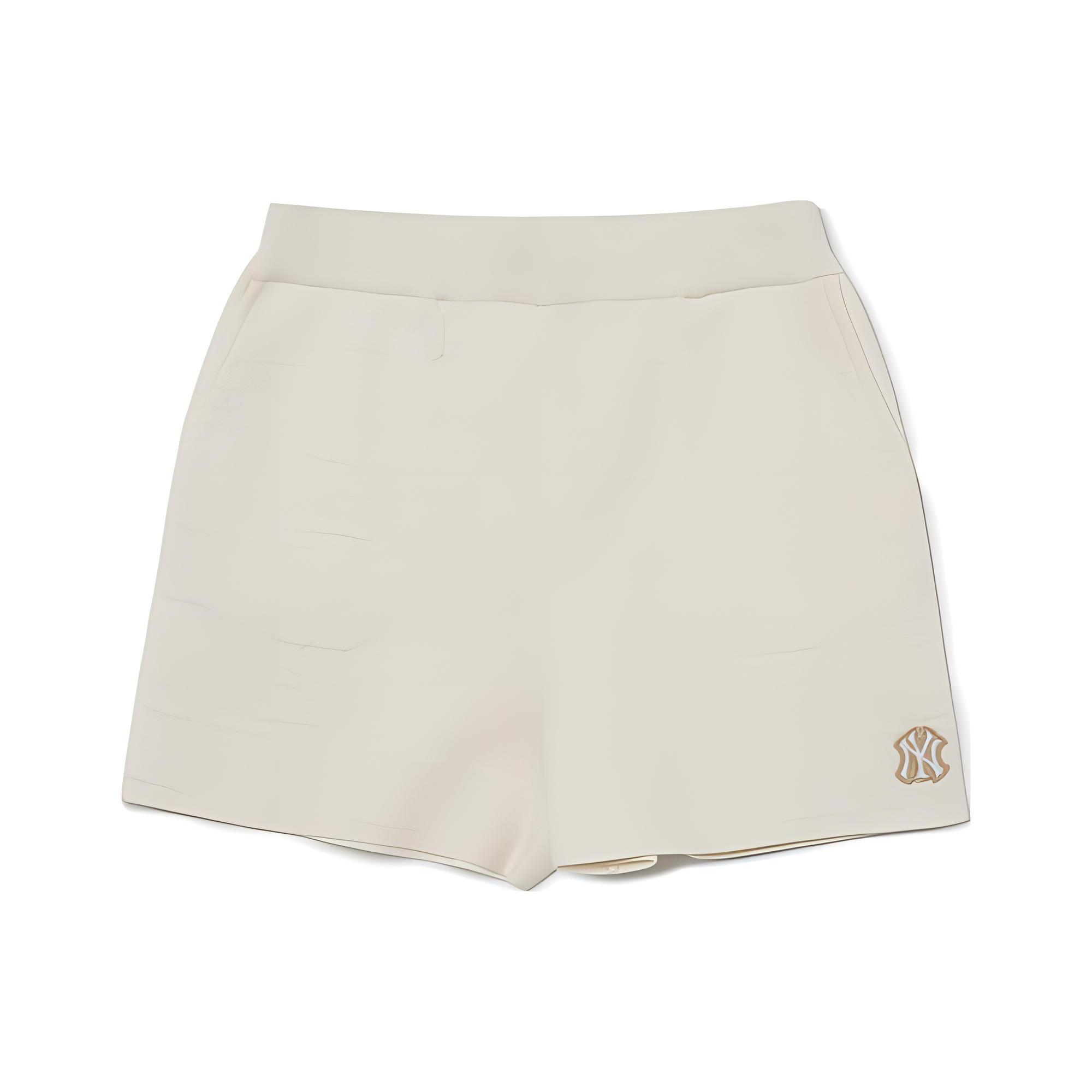 

New MLB Casual Shorts Women s Ivory 3FSPM0433-50CRS M
