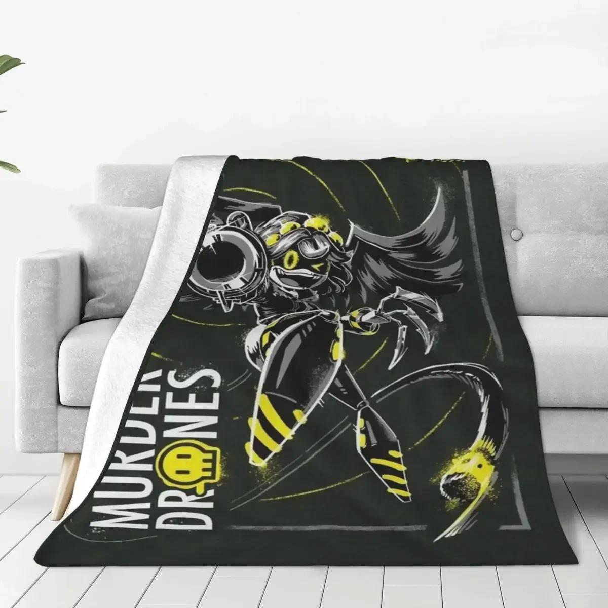 Textilien Unisex Coral Murder Drones V Blankets Uzi Doorman Horror Flannel Throw Blanket Summer Air Conditioning Personalised Soft Warm Bedspreads
