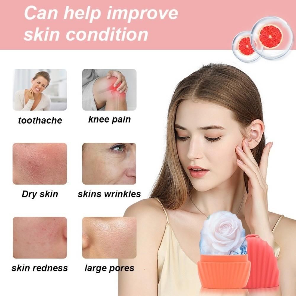Shrink Pores Ice Face Roller Cooling Facial Ice Roller Facial Silicone Ice Mold Skincare Routine
