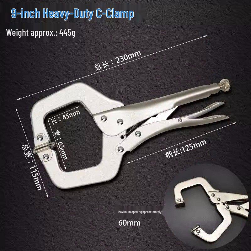 18-Inch Industrial Grade High Leverage Multifunctional C-Type Pressure Pliers for Woodworking