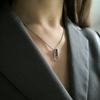 Pandantiv din argint cu onix, zirconiu cubic (2208426)