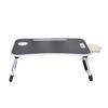 Engineered Wood Foldable Laptop Table with Cup Holder, Tablet Groove and Mini Drawer