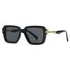  Retro Square Men Double Color Sunglasses Fashion Rivets Women Blue Gradient Shades UV400 Trending Punk Sun Glasses