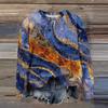 Women's Fashion Printed Long Sleeve Loose Round Neck Sweatshirt Top Fall