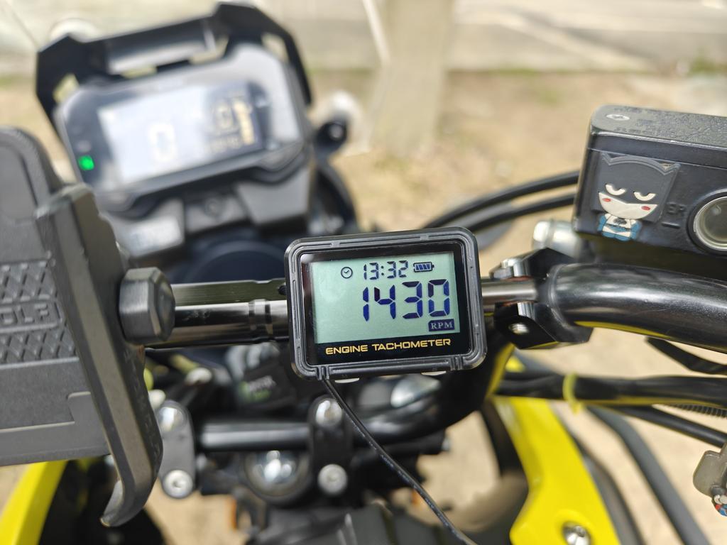 Waterproof Digital Big Screen Engine Tachometer Motorcycle Multifunction Tach Hour Meter RPM SVC Clock For Boat Moto With Clip