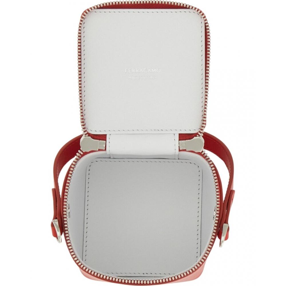 Salvatore Ferragamo Ferragamo Leather Vanity Case Red