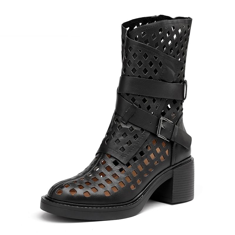 Retro Hollowed Out Summer Boots For