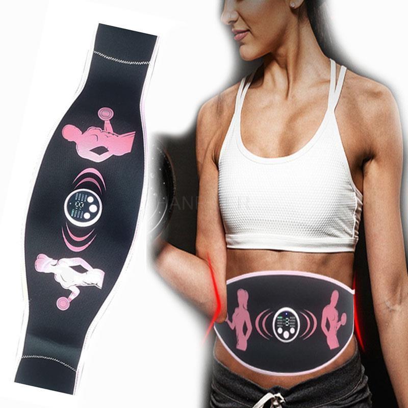 EMS Abdominal Toning Belt Body Belly Fitness Trainer Slimming Massage Belt Muscle Toner For Abdomen Arm Leg Waist Weight Loss