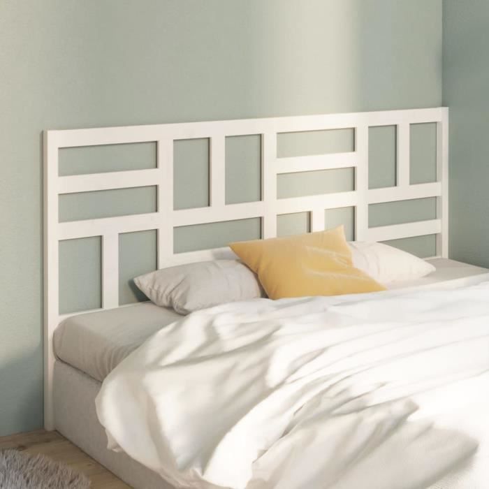 VidaXL Headboard White 206x4x104 Cm Solid Pine Wood 818211