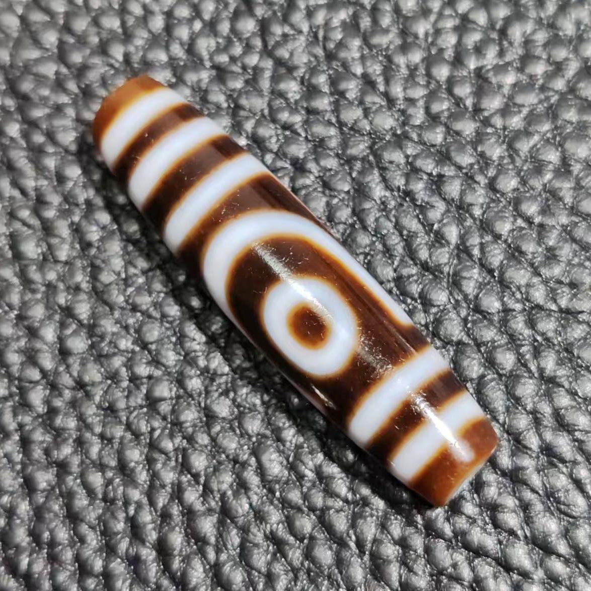 Taiwan Shang Ken Black & White Two-Eyed Agate Dzi Necklace Pendant DIY Accessory Dzi Agate