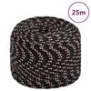 152337 vidaXL Boat Rope Black 6 Mm 25 M Polypropylene