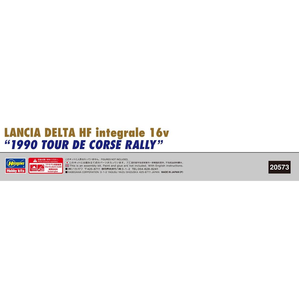 Hasegawa scale Lancia Delta HF Integrale 16v 1990 Tour de Corse Rally Plastic Model Kit 20573 1/24
