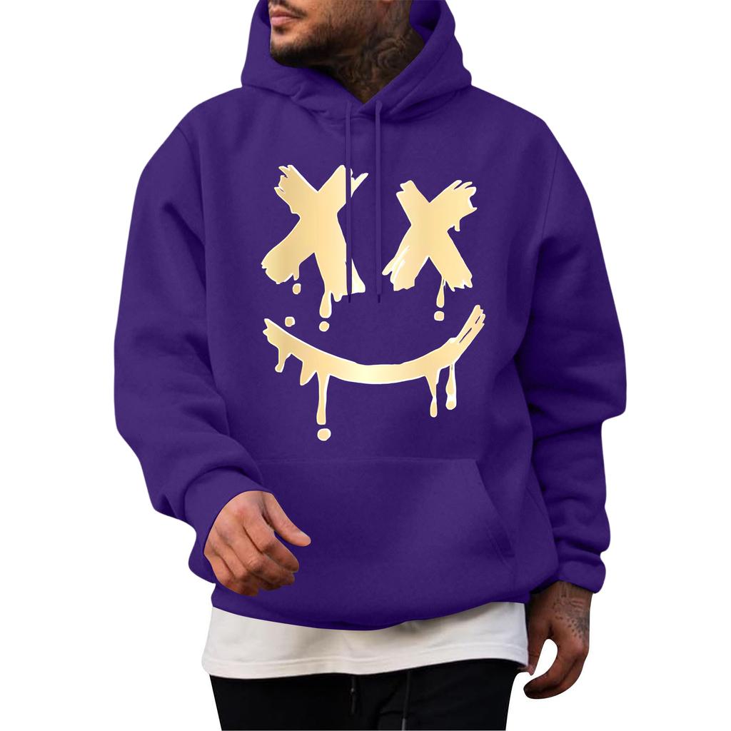 Pánská ležérní mikina módní mikina s kapucí volnočasové topy teenager streetwear móda tričko s dlouhým rukávem teplé