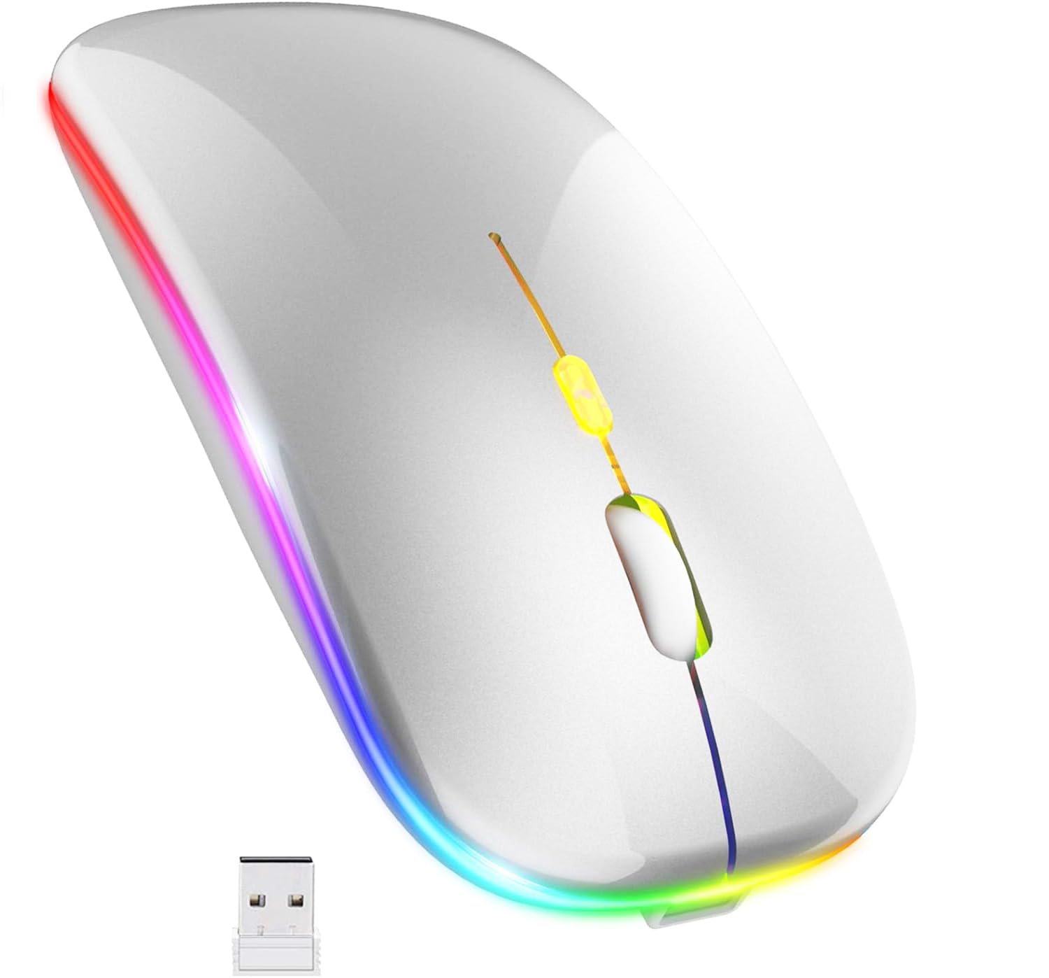 

Wireless DPI Bluetooth Instant High Easy to Easy Compatible with and MacBook Mouse, Quiet, 3-Level Switching, Type-C, Rechargeable, Energy-Saving,