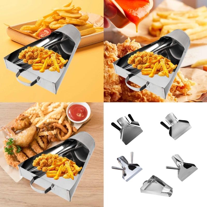 Commercial Steel Popcorns Scoops Bagger Tool For Serving Snacks Dessert Dry Good With Corrosions Resistance Features