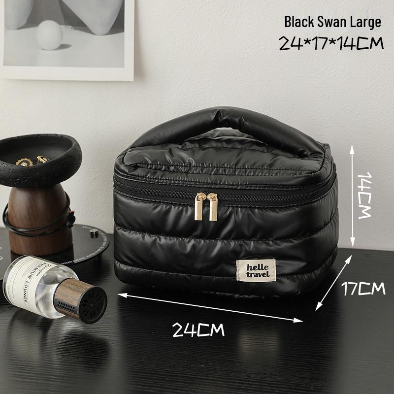 Fuduo Bangbang Waterproof Cotton Makeup Bag - Large, Portable Cosmetic & Toiletry Storage