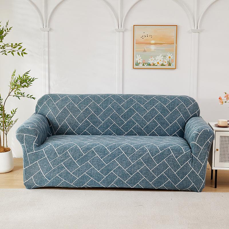 1pc Stretch Sofa Slipcover, Printed Non-slip Sofa Cover, Couch Cover Four Seasons Universal Furniture Protector for Living Room