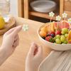 100PCS Disposable Fruit Stick, Flower Top Decor Bamboo Skewers, Multipurpose Food Picks Party Supplies, for Appetizers Cocktails Barbecue Cakes