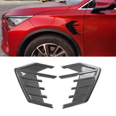 2pcs Universal Car Air Flow Fender Hood Intake Vent Cover Trim Carbon Fiber Side Wing Decals Body Ventilation Sticker