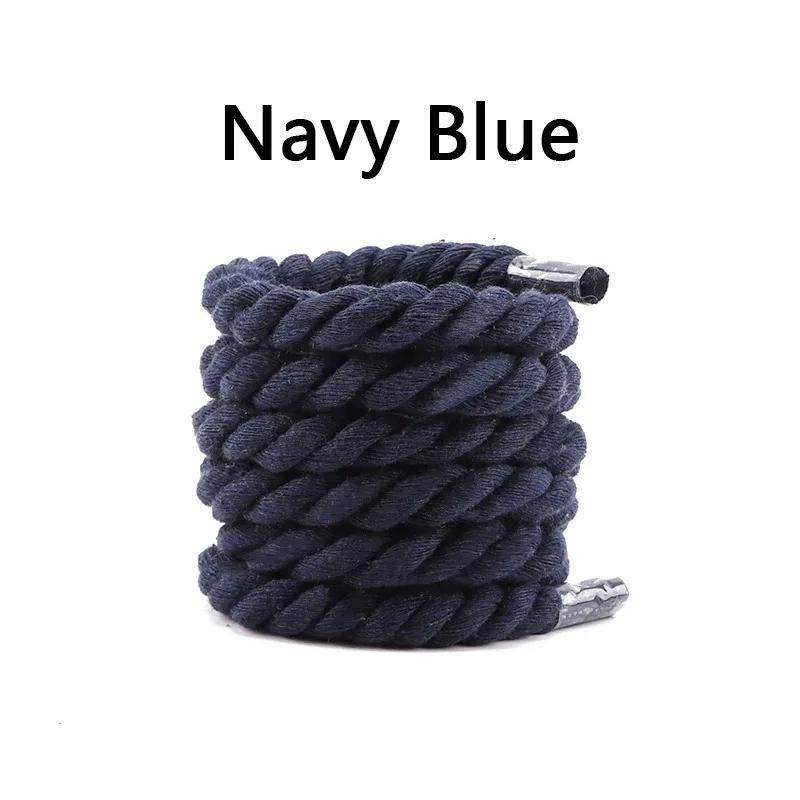 1 Pair Cotton Shoe Laces for Sneakers Quality Round Shoelaces Colorful Fashion Canvas Shoes Lace Accessories Unisex
