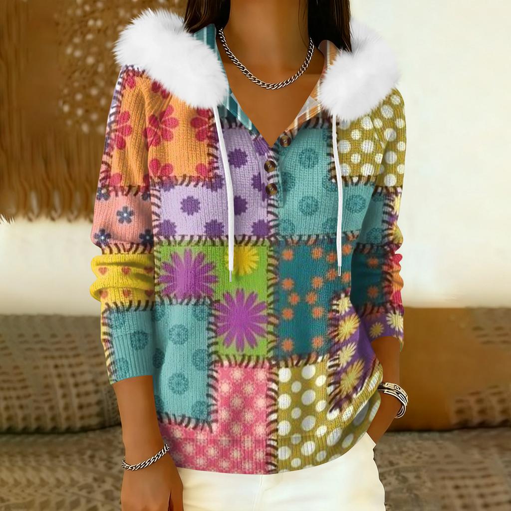 Damkappa Långärmad Med huva Varm vinterkappa Jacka