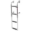Boat Foldable 4 Steps Ladder Removable Adjustable Anti Slip 316 Stainless Steel Stern Mount for Pontoon Yachts