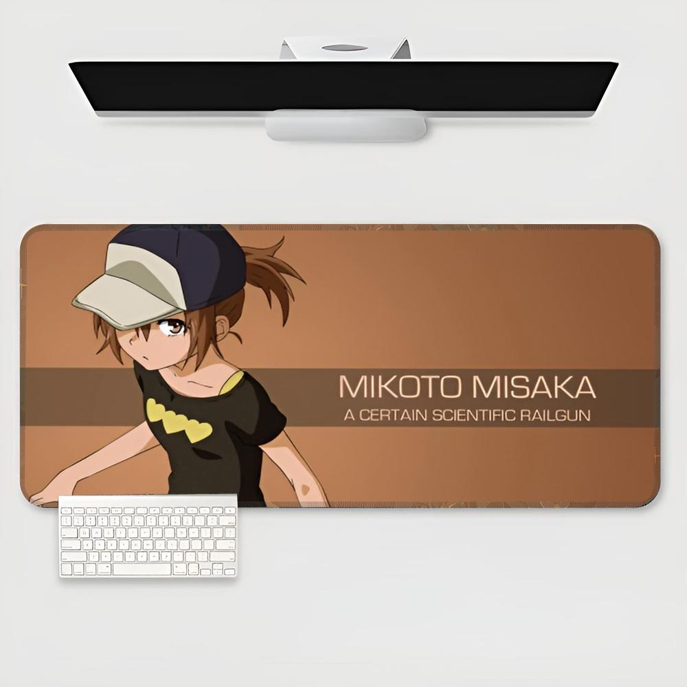 Misaka Mikoto Mouse Pad Large Gamer XXL Keyboard Mat On Mat 900X400MM Carpet Rubber Desk Mat Gaming Mouse pad