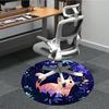 1pc Cat Garden Office Round Area Rug, Indoor Mat Suitable For Office, Under Office Chairs Bedroom Living Room Home Decor, Room Deco