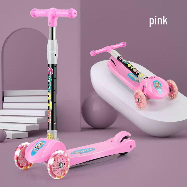 

Foldable Children s Scooter with Music & Lights for Ages 3-12