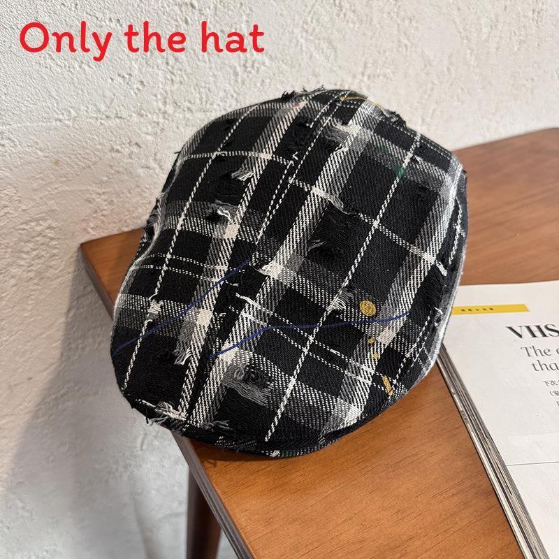 Vintage British Style Beret With Breathable Cotton Polyester For Spring Autumn Fashion Fans