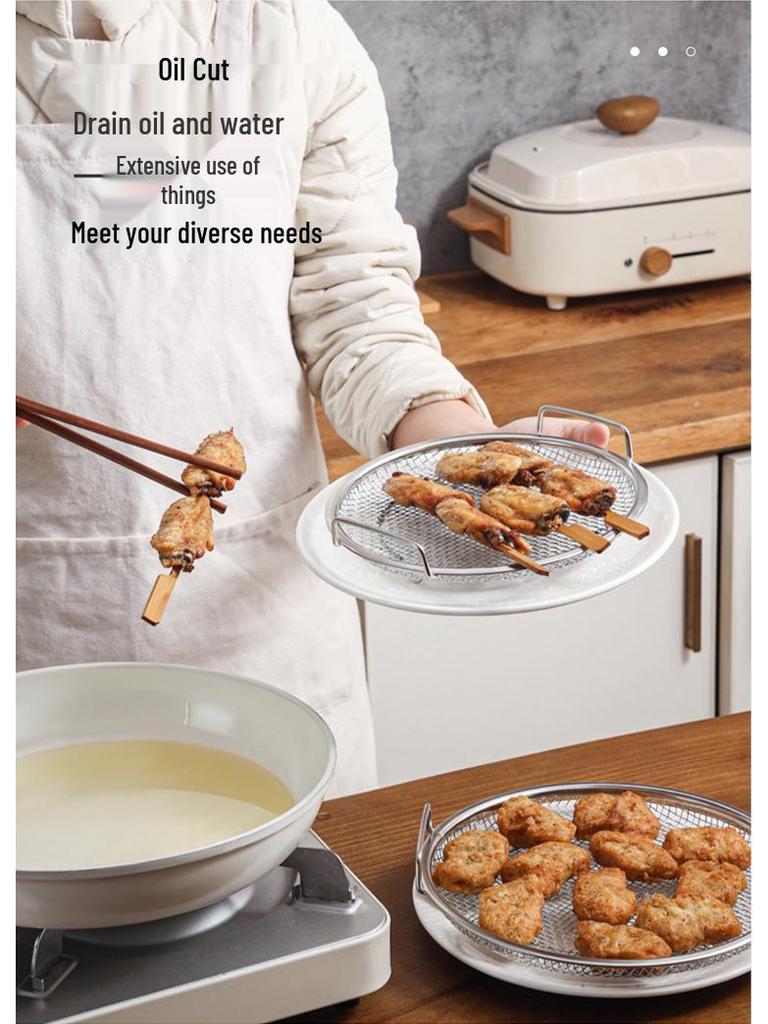 Stainless Steel Double Ear Skimmer Ladle with Handle