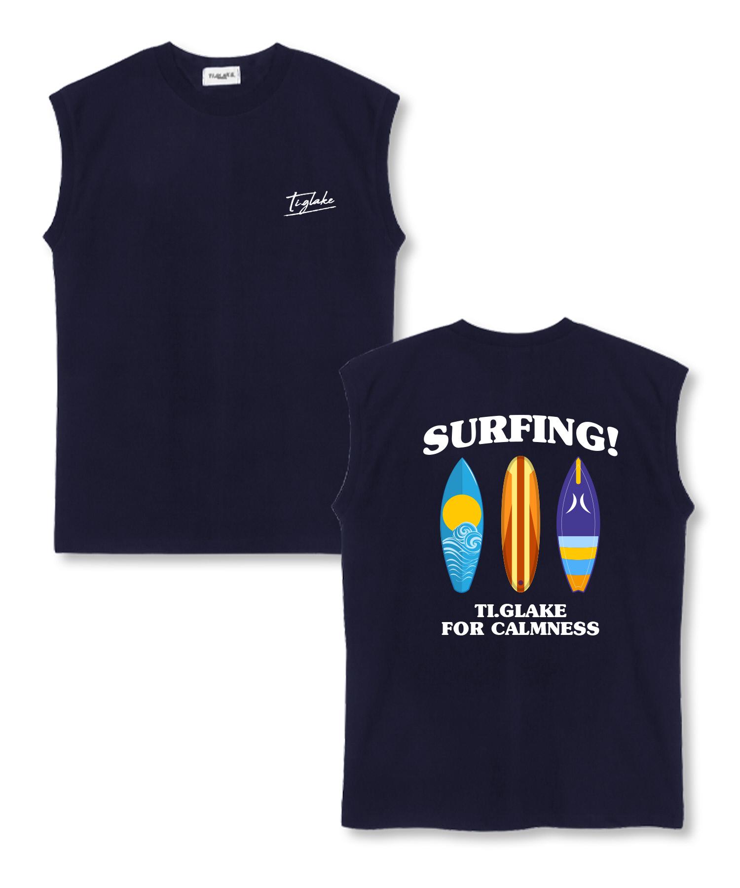 Футболка без рукавов Glake Surfboard Ti Oversized Темно-синяя L