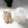 Nová forma na svíčku Santa Claus spící, silikonová, pro DIY vánoční dekorace, sádru, pryskyřici, 3D řemesla, nástroje na odlévání, výroba domácích dárků