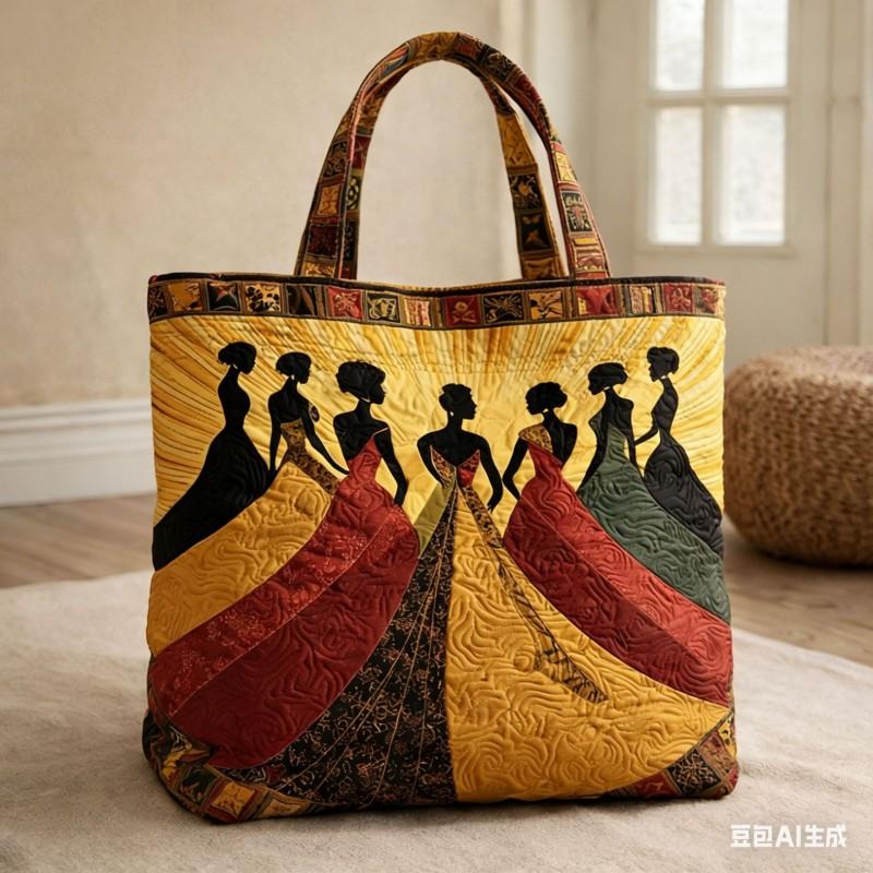 Girls Fashion Tote Bag Digital Print Quilted Shoulder Medium Size Street Style