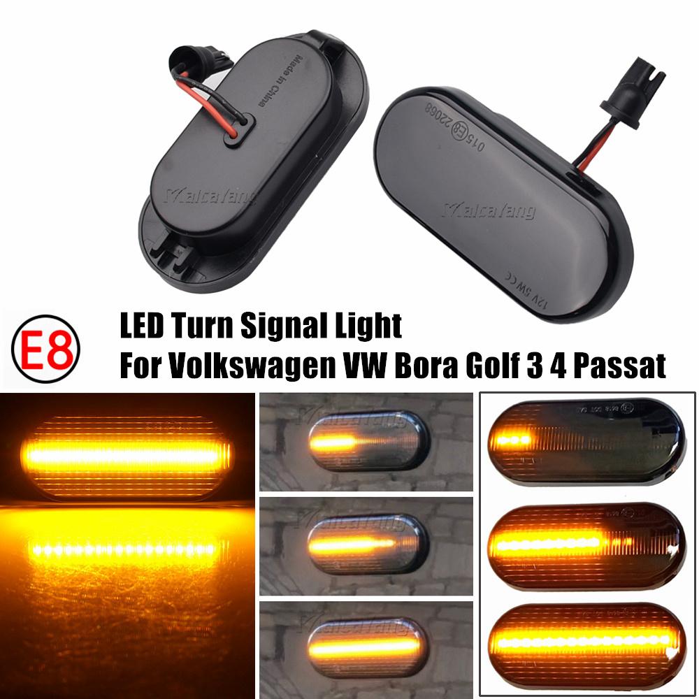 

For VW Golf 3 SEAT Leon 1M Ibiza 6L Toledo Cordoba Skoda Octavia Dynamic LED Side Marker Turn Signal Light Indicator Lamp