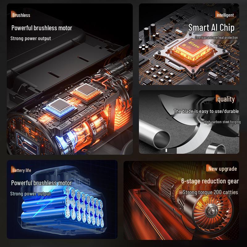 Cordless Rechargeable Lithium Pruning Shears | Electric Branch Trimmer | Portable Horticulture Scissors